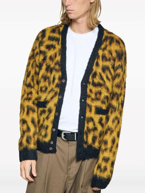 OBEY CARDIGAN PATRON LEOPARD