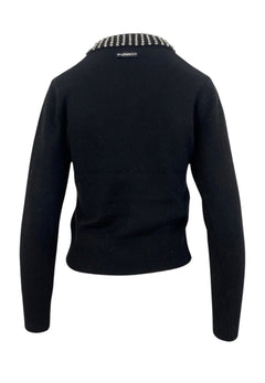 PINKO MAGLIA CON COLLETTO E STRASS