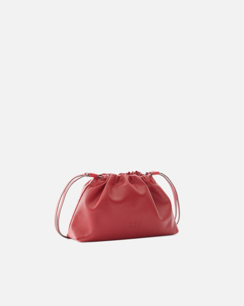 PINKO BORSA A SPALLA PICCOLA IN PELLE CON COULISSE