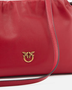 PINKO BORSA A SPALLA PICCOLA IN PELLE CON COULISSE