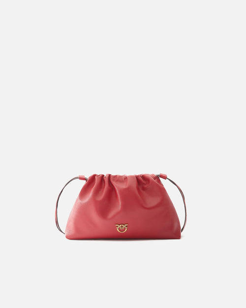 PINKO BORSA A SPALLA PICCOLA IN PELLE CON COULISSE