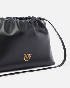 PINKO BORSA A SPALLA PICCOLA IN PELLE CON COULISSE