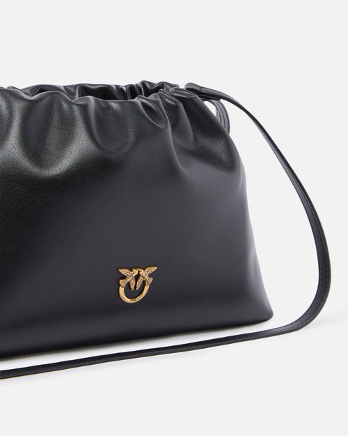 PINKO BORSA A SPALLA PICCOLA IN PELLE CON COULISSE
