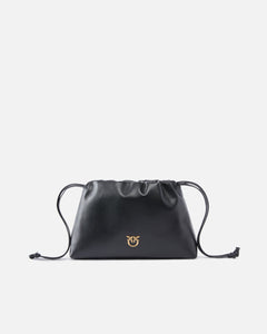 PINKO BORSA A SPALLA PICCOLA IN PELLE CON COULISSE