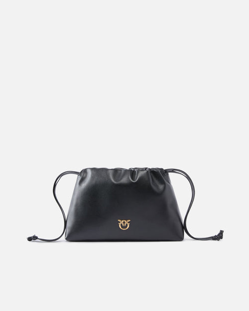 PINKO BORSA A SPALLA PICCOLA IN PELLE CON COULISSE