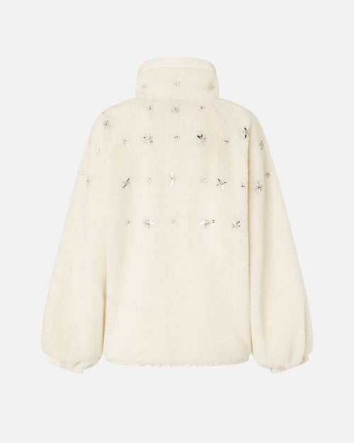 PINKO BOMBER IN PILE CON RICAMO GIOIELLO