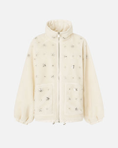 PINKO BOMBER IN PILE CON RICAMO GIOIELLO
