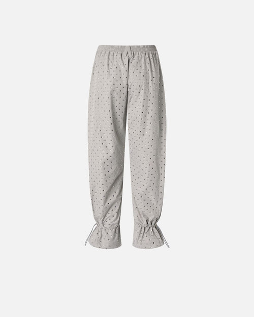 PINKO PANTALONI CON STRASS E BORCHIE