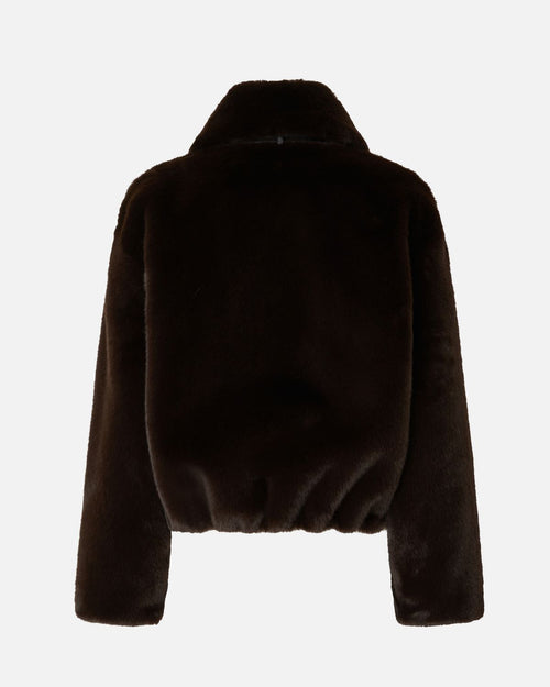 PINKO GIACCA BLOUSON EFFETTO PELLICCIA