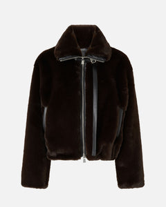 PINKO GIACCA BLOUSON EFFETTO PELLICCIA