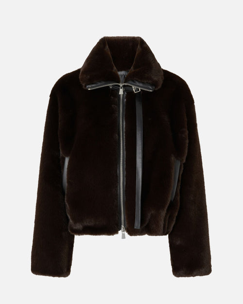 PINKO GIACCA BLOUSON EFFETTO PELLICCIA