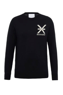 RICHMOND SPORT MAGLIA UOMO IN MISTO LANA CON LOGO SUL PETTO