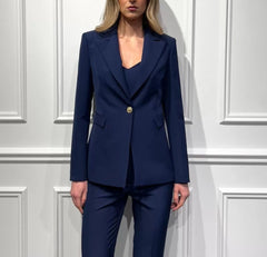 SILENCE LTD BLAZER MONOPETTO CON BOTTONE ORO