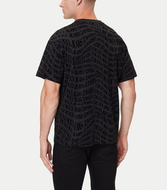 VERSACE JEANS COUTURE T-SHIRT VELLUTATA LIQYUIFY LOGOMANIA