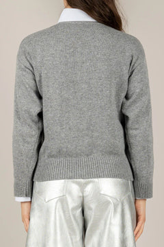 VICOLO MAGLIA GIROCOLLO CON APPLICAZIONI