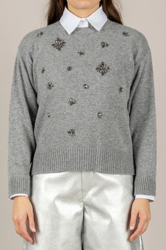 VICOLO MAGLIA GIROCOLLO CON APPLICAZIONI