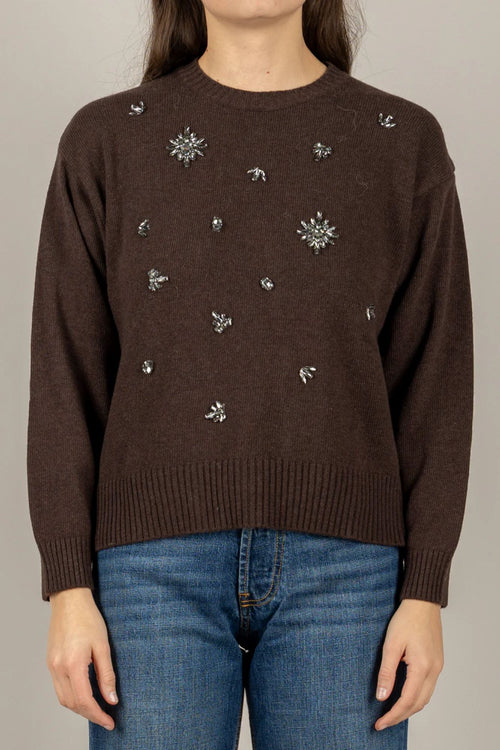 VICOLO MAGLIA GIROCOLLO CON APPLICAZIONI