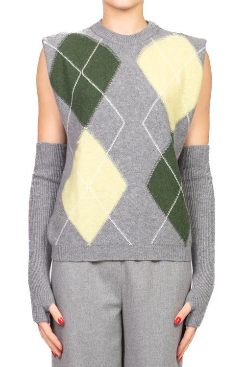 VICOLO GILET ROMBI CON MANICOTTI