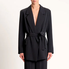 VICOLO GIACCA TESSUTO FLUIDO CON CINTURA