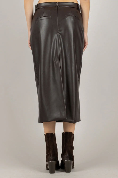 VICOLO GONNA LONGUETTE ECOPELLE