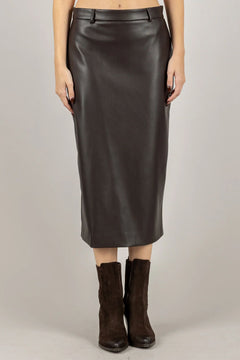 VICOLO GONNA LONGUETTE ECOPELLE