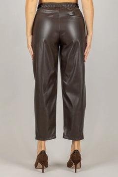 VICOLO PANTALONE ECOPELLE CARROT