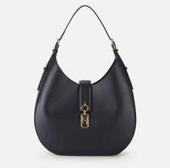 Elisabetta Franchi Borsa Ecopelle nero logo oro come chiusurape26