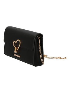 Love Moschino Borsa Donna Nera Ecopelle Logo Metallico PE26