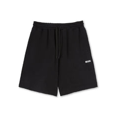 MSGM BERMUDA NERO CON LOGO