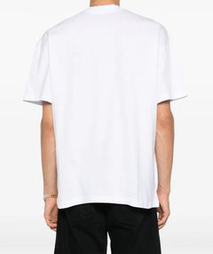 MSGM T-SHIRT BIANCO CON LOGO CENTRALE