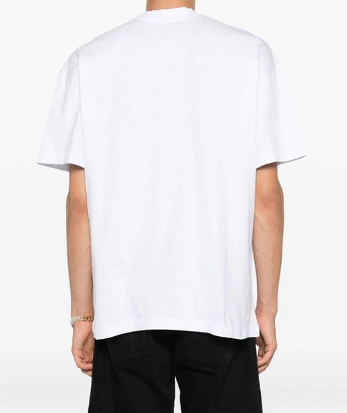 MSGM T-SHIRT BIANCO CON LOGO CENTRALE