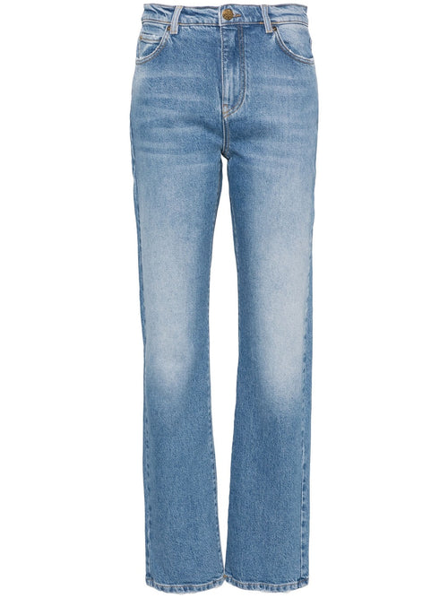 PINKO PANTALONE IN DENIM A PALAZZO LAVAGGIO CHIARO