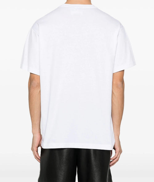 VERSACE JEANS COUTURE T-SHIRT BIANCA CON STAMPA NERA