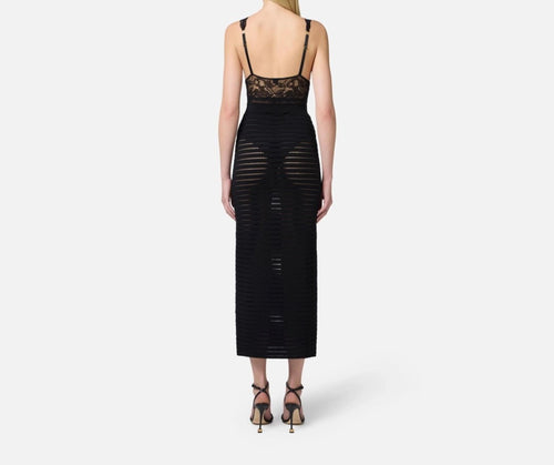 ELISABETTA FRANCHI BODY IN PIZZO E TULLE