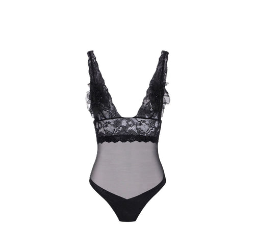 ELISABETTA FRANCHI BODY IN PIZZO E TULLE