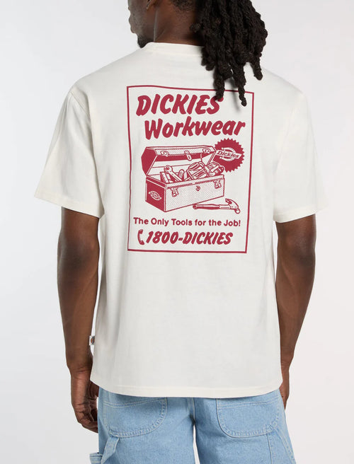 Dickies uomo t-shirt panna con grafica PE26