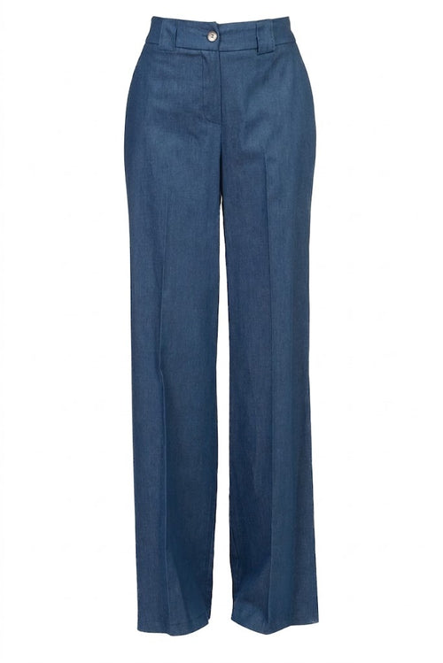 TENSIONE IN pantalone blu gamba dritta 26P5102BLU-PE26
