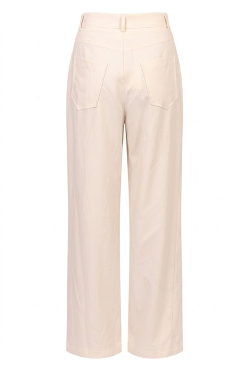 VICOLO pantalone vaniglia vita alta-PE26