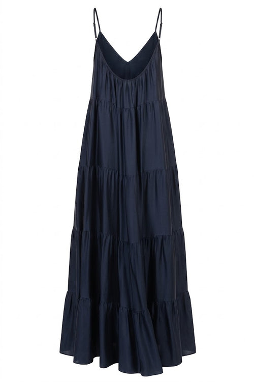 TENSIONE IN abito con balze blu marine F8222A05QPE26MAR-PE26