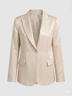 HAVE ONE Donna Giacca Con Bottone Panna-PE26