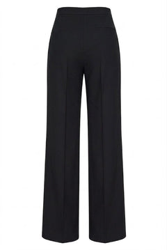 VICOLO pantalone nero a vita alta-PE26