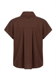 TENSIONE IN camicia con tasca strass moro 26C5096MOR-PE26