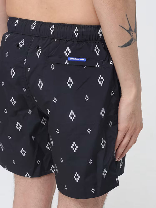 COUNTY OF MILAN Uomo Bermuda Black/white