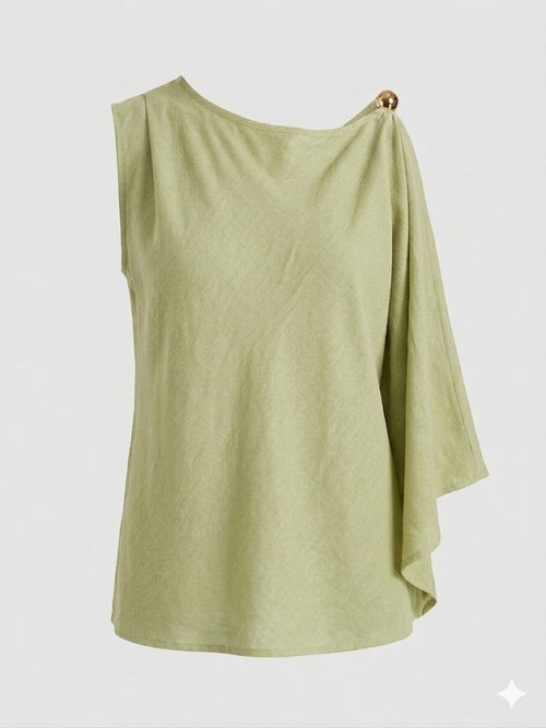 HAVE ONE top blusa olio condettagli manica CMA-Q396OLIO-PE26
