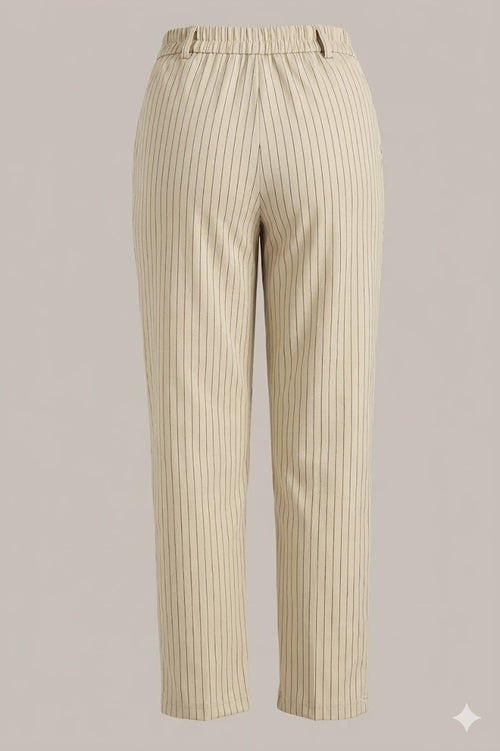 TENSIONE IN Pantalone Donna Mastice Gessato -PE26