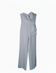 SILENCE LTD Donna Jumpsuit Bustier Elegante - Celeste Polvere