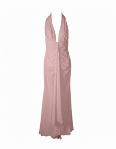 SILENCE LTD Donna Abito da Sera a Sirena - Rosa Cipria