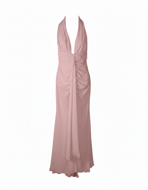 SILENCE LTD Donna Abito da Sera a Sirena - Rosa Cipria