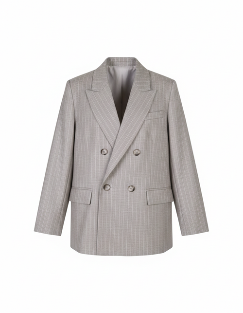 VICOLO Donna Giacca Gessato grigio