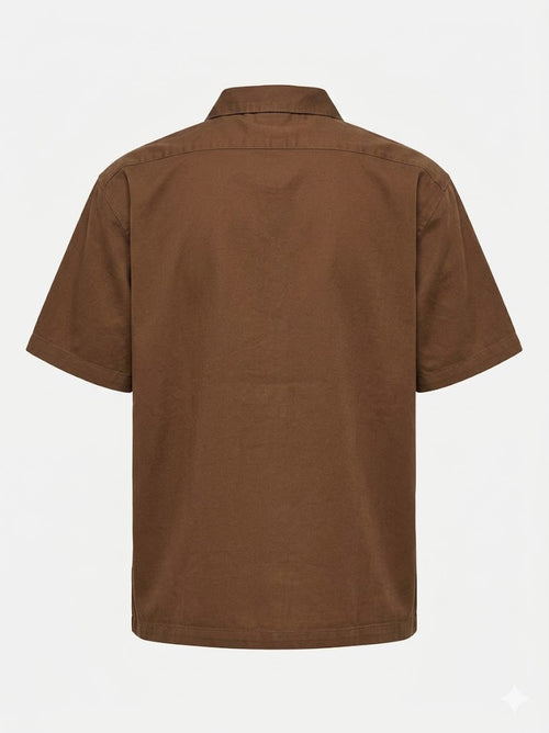 DICKIES Uomo Camicia Marrone-PE26